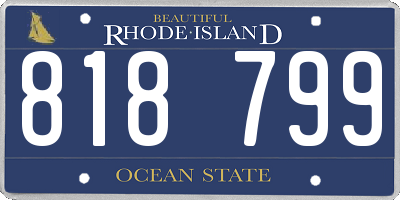 RI license plate 818799