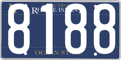 RI license plate 8188