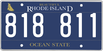 RI license plate 818811
