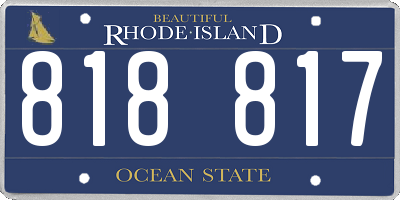 RI license plate 818817
