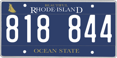 RI license plate 818844