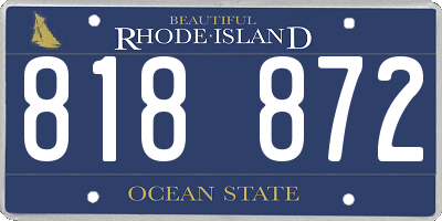 RI license plate 818872