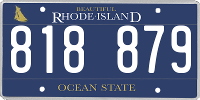 RI license plate 818879