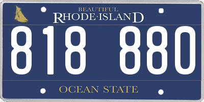 RI license plate 818880
