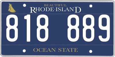 RI license plate 818889