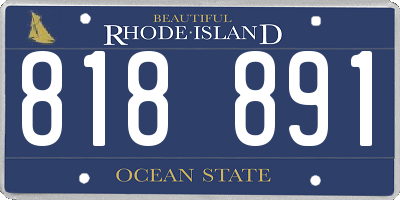 RI license plate 818891