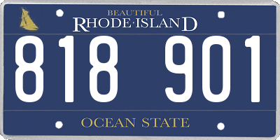 RI license plate 818901