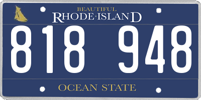 RI license plate 818948