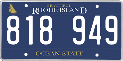RI license plate 818949