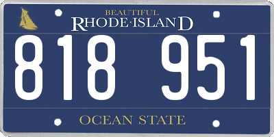 RI license plate 818951