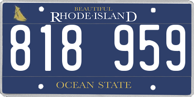 RI license plate 818959
