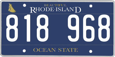 RI license plate 818968