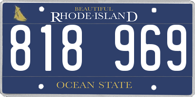 RI license plate 818969
