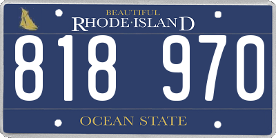 RI license plate 818970