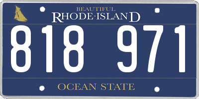 RI license plate 818971