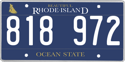 RI license plate 818972
