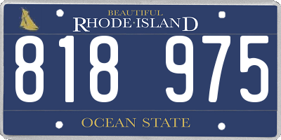 RI license plate 818975