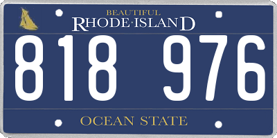 RI license plate 818976