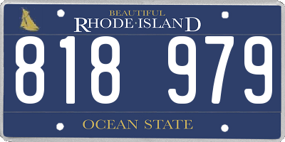 RI license plate 818979
