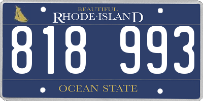 RI license plate 818993