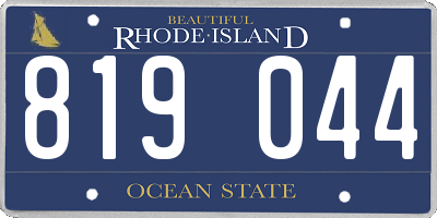 RI license plate 819044
