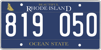 RI license plate 819050