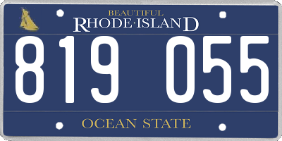 RI license plate 819055