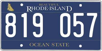 RI license plate 819057