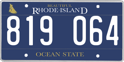 RI license plate 819064