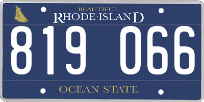 RI license plate 819066