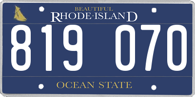 RI license plate 819070
