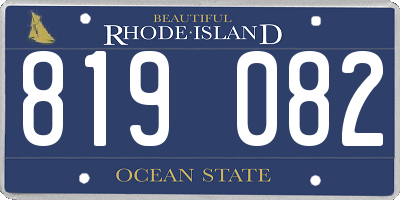 RI license plate 819082
