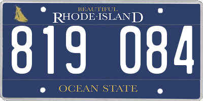 RI license plate 819084