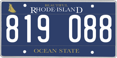 RI license plate 819088