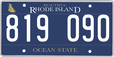 RI license plate 819090