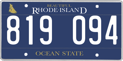 RI license plate 819094
