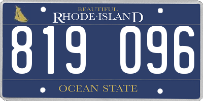 RI license plate 819096