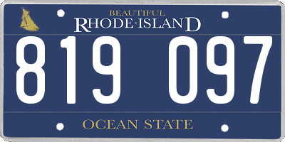 RI license plate 819097