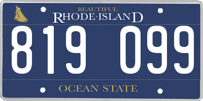 RI license plate 819099