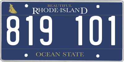 RI license plate 819101