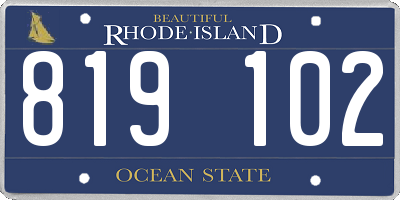 RI license plate 819102