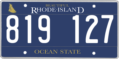 RI license plate 819127