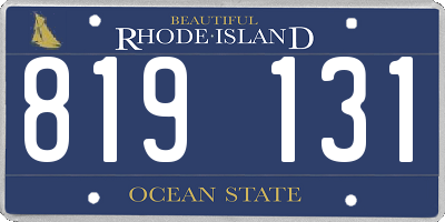 RI license plate 819131
