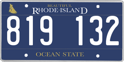 RI license plate 819132