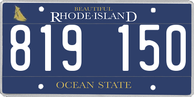 RI license plate 819150