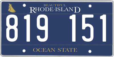 RI license plate 819151