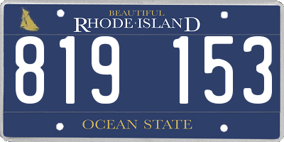 RI license plate 819153