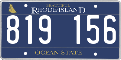 RI license plate 819156