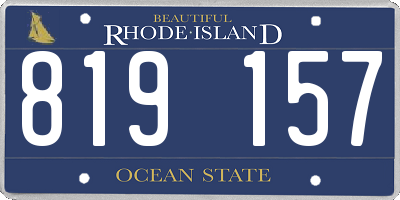 RI license plate 819157