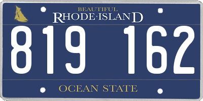 RI license plate 819162